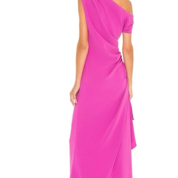 Elliatt One-Shoulder Magenta Dress - Picture 3 of 3